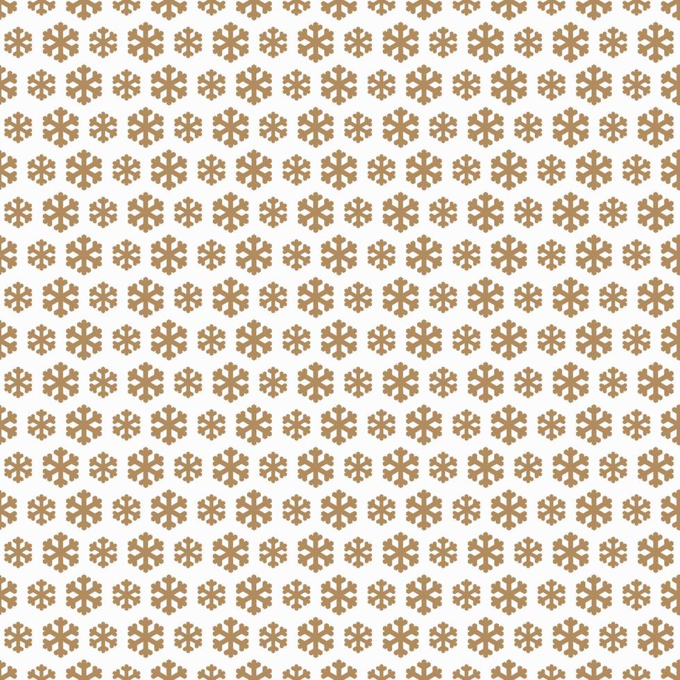 Weihnachten Schneeflocke Musterdesign Gold Stil auf weißem Hintergrund für Weihnachtsdekoration vektor