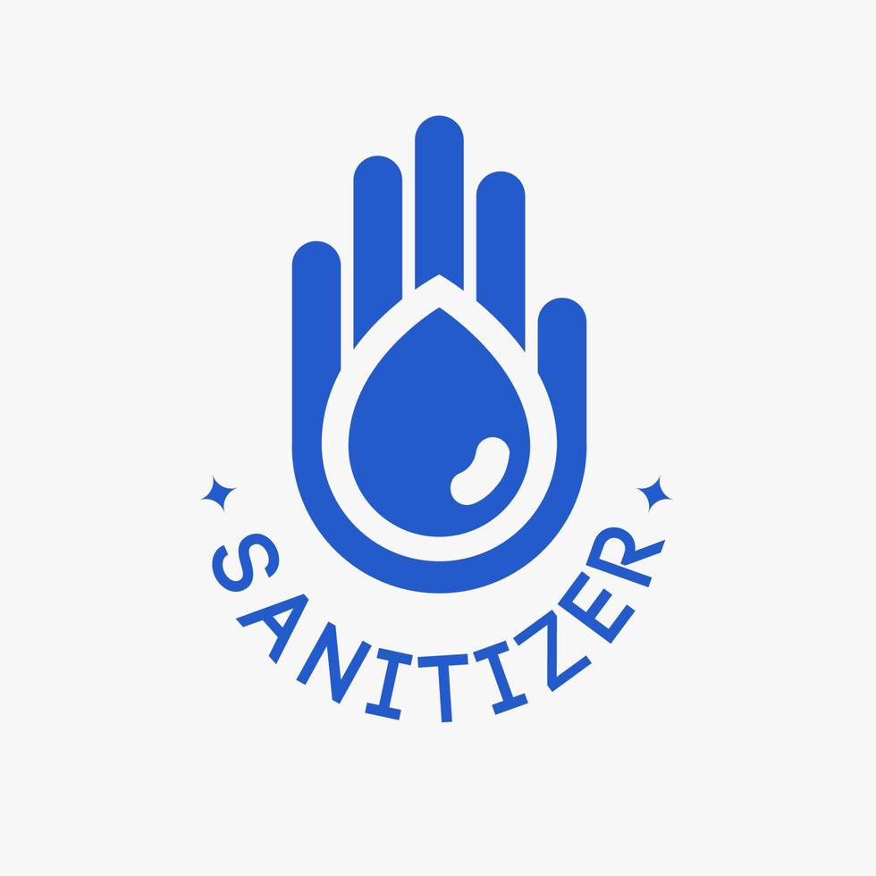 sanitizer logotyp isolerad på vit bakgrund vektor