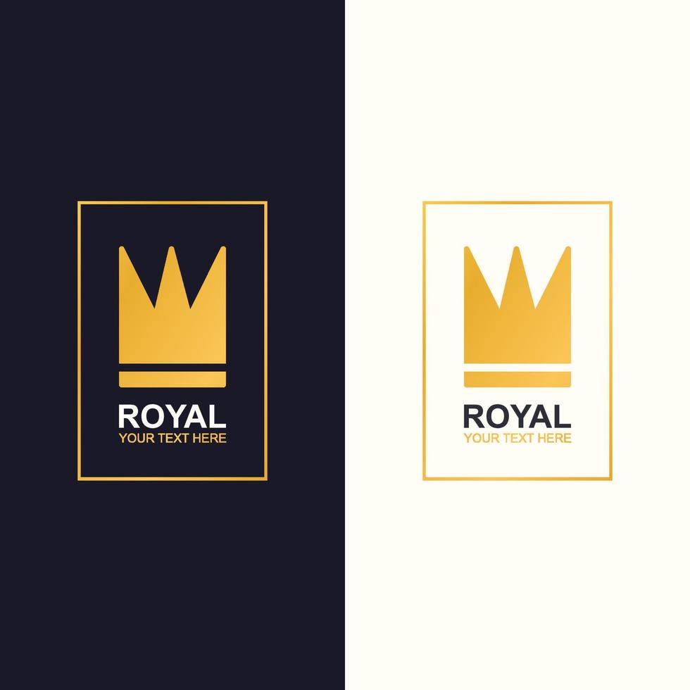 königliche krone vektor logo gold stil