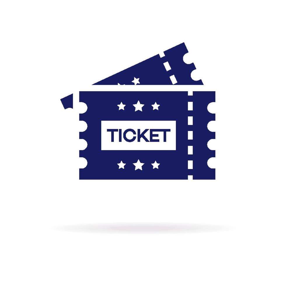 Ticket-Vektor-Symbol flachen Stil vektor