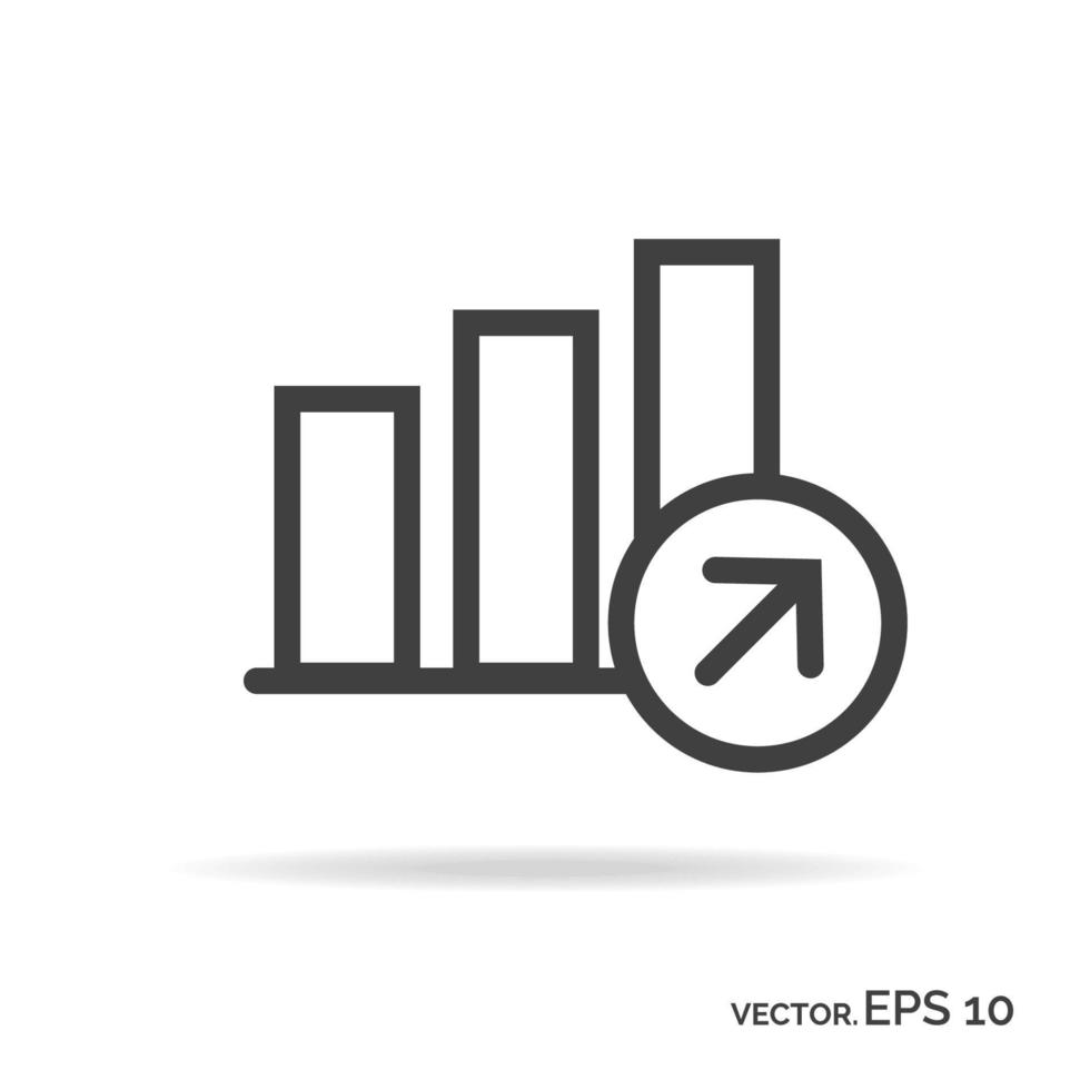 framstegsdiagram konturikon svart färg vektor