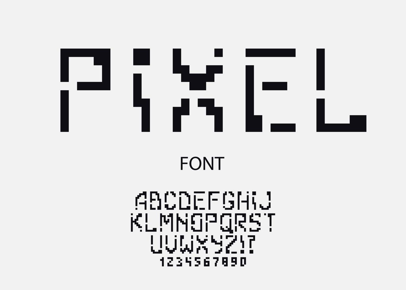 Vektor Pixel Schriftart moderne Typografie