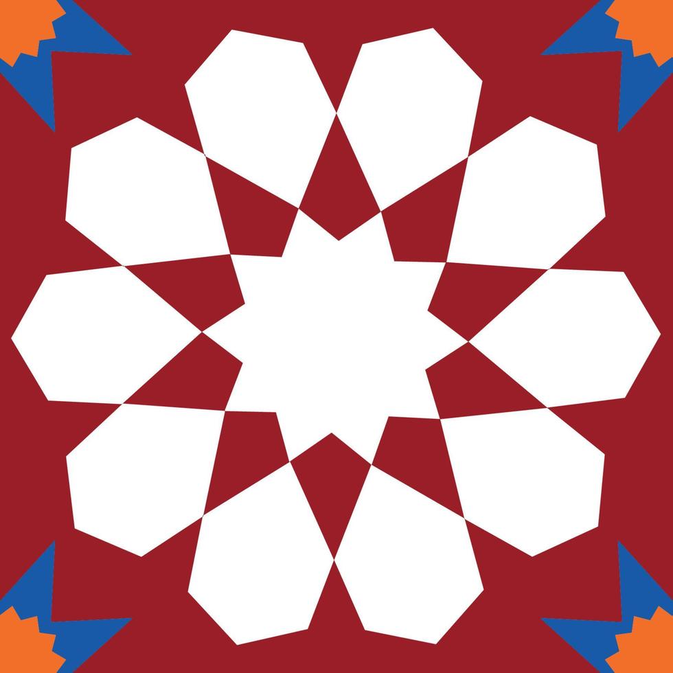 färgglada arabiska kakel geometrisk dekoration vektor