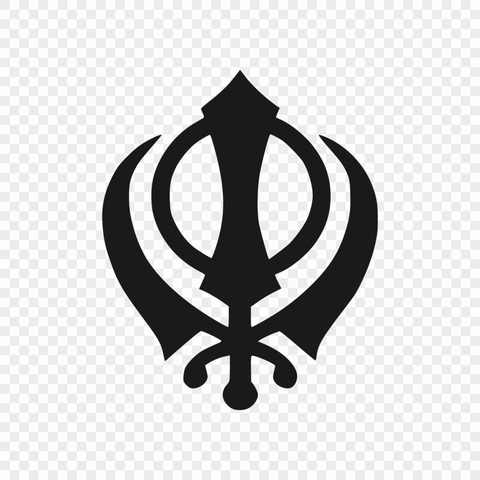 symbol för sikhism isolerade vektor