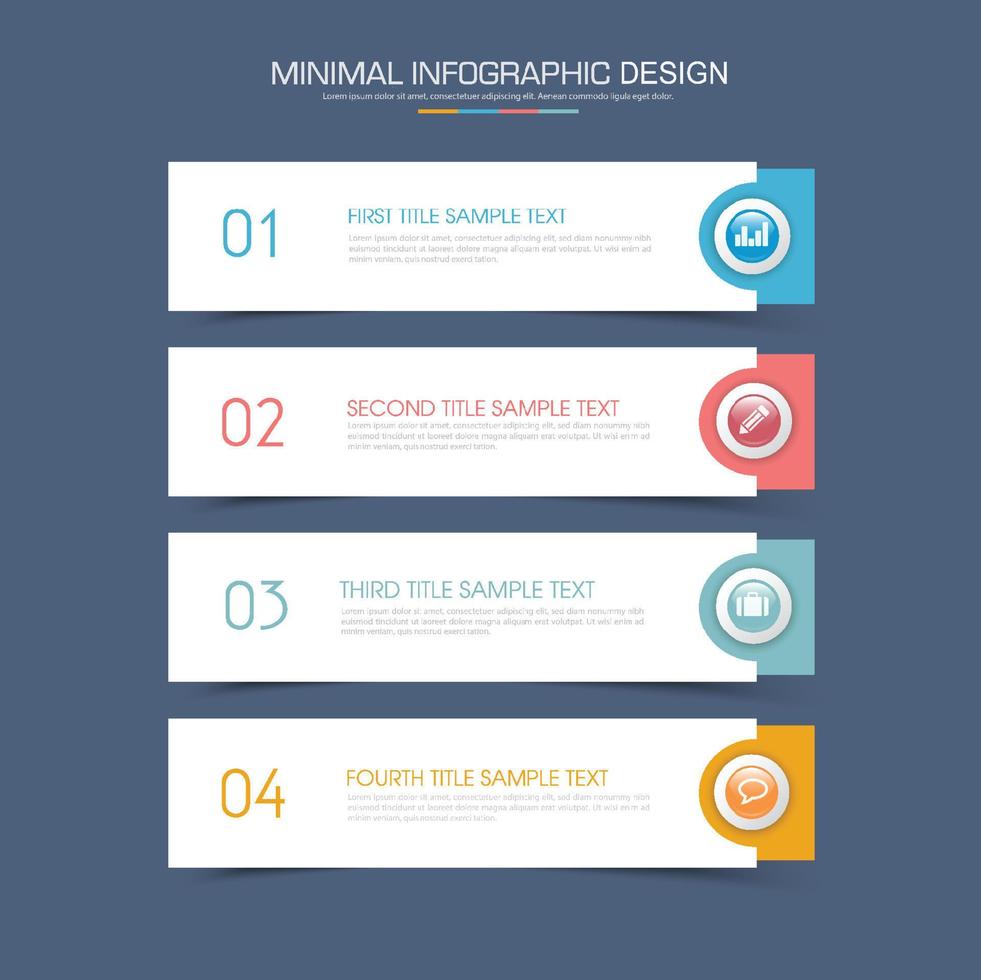 Business-Infografik-Vorlage mit Symbol, Vektor-Design-Illustration vektor