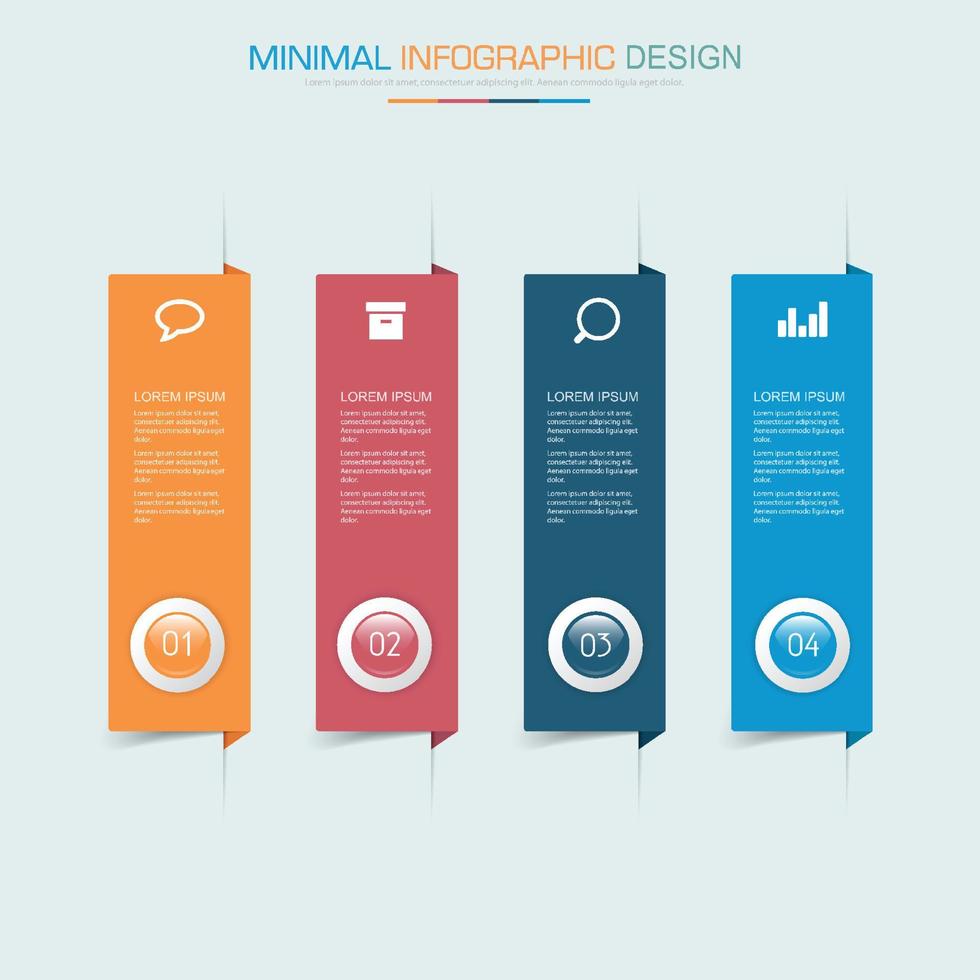 Business-Infografik-Vorlage mit Symbol, Vektor-Design-Illustration vektor