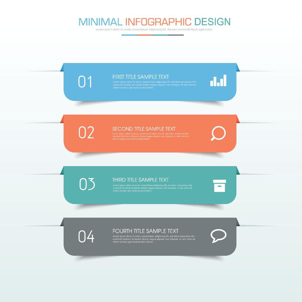 Business-Infografik-Vorlage mit Symbol, Vektor-Design-Illustration vektor