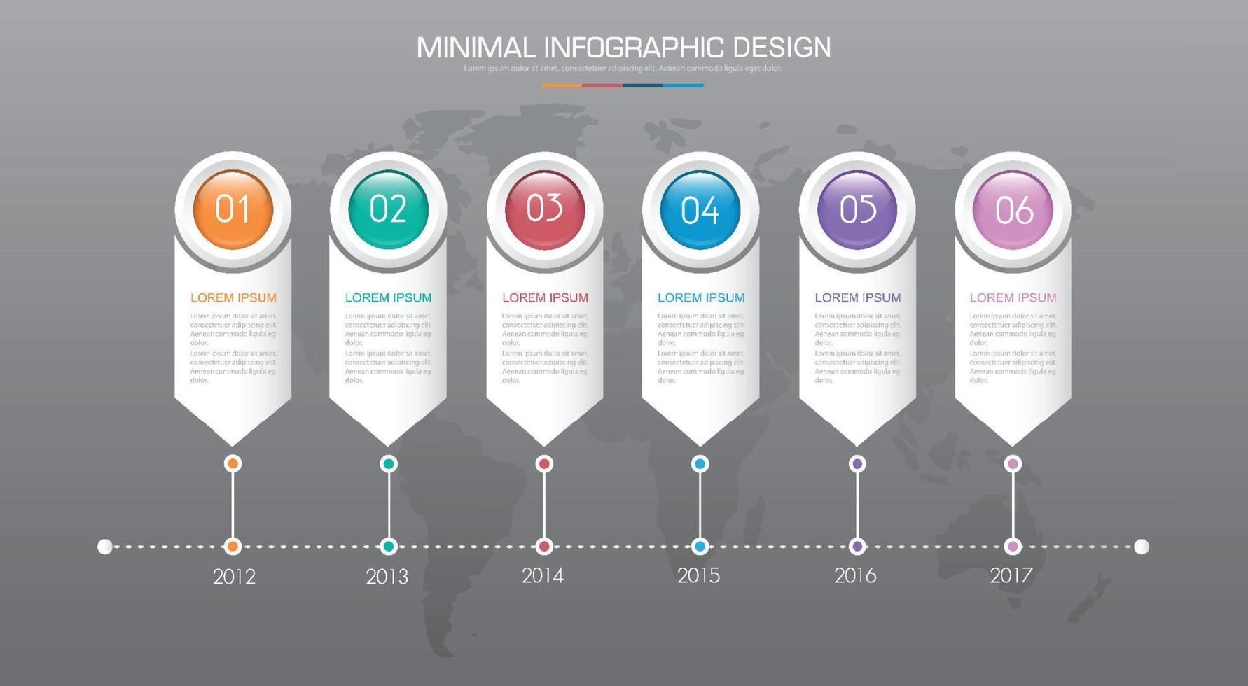 Business-Infografik-Vorlage mit Symbol, Vektorgrafiken vektor