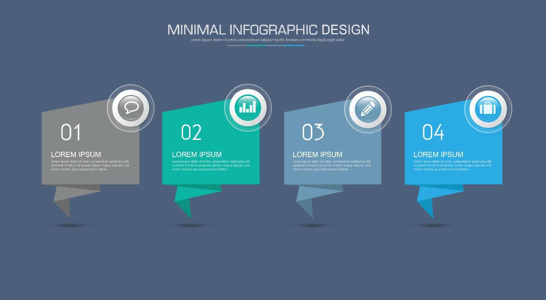 Business-Infografik-Vorlage mit Symbol, Vektorgrafiken vektor