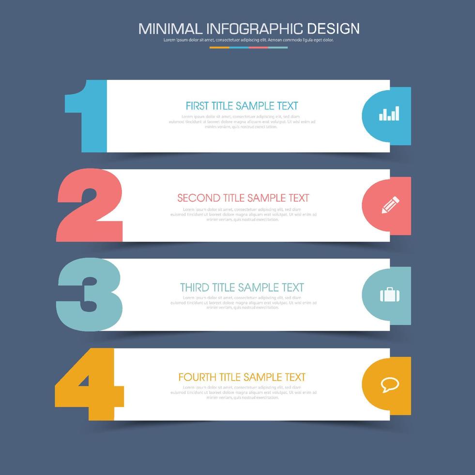 Business-Infografik-Vorlage mit Symbol, Vektor-Design-Illustration vektor