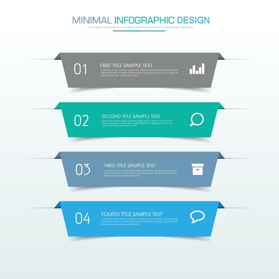 Business-Infografik-Vorlage mit Symbol, Vektor-Design-Illustration vektor