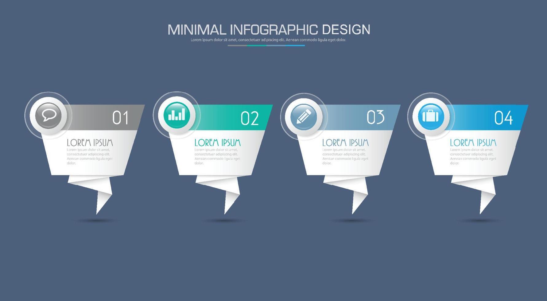 business infographic mall med ikon, vektordesign illustrationer vektor