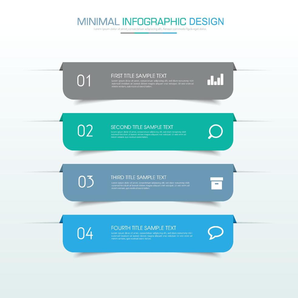 Business-Infografik-Vorlage mit Symbol, Vektor-Design-Illustration vektor