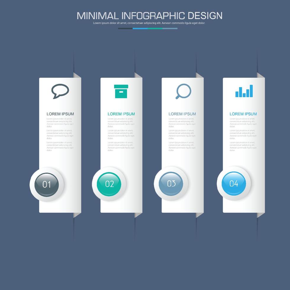 Business-Infografik-Vorlage mit Symbol, Vektor-Design-Illustration vektor