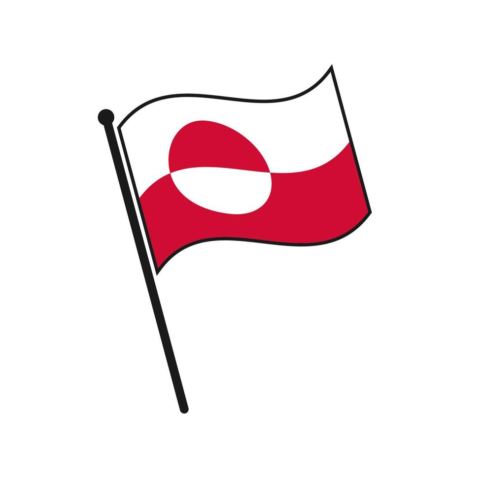 einfache Flagge isoliert vektor