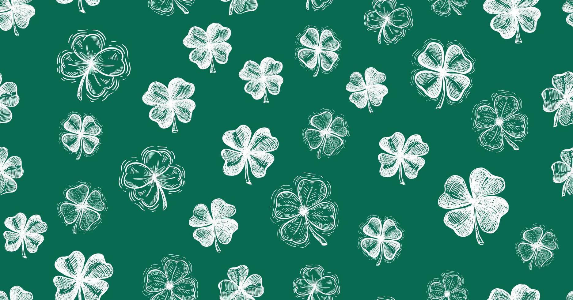 Kleeblatt, st. Patricks Tag. handgezeichnete Illustrationen. Vektor. vektor