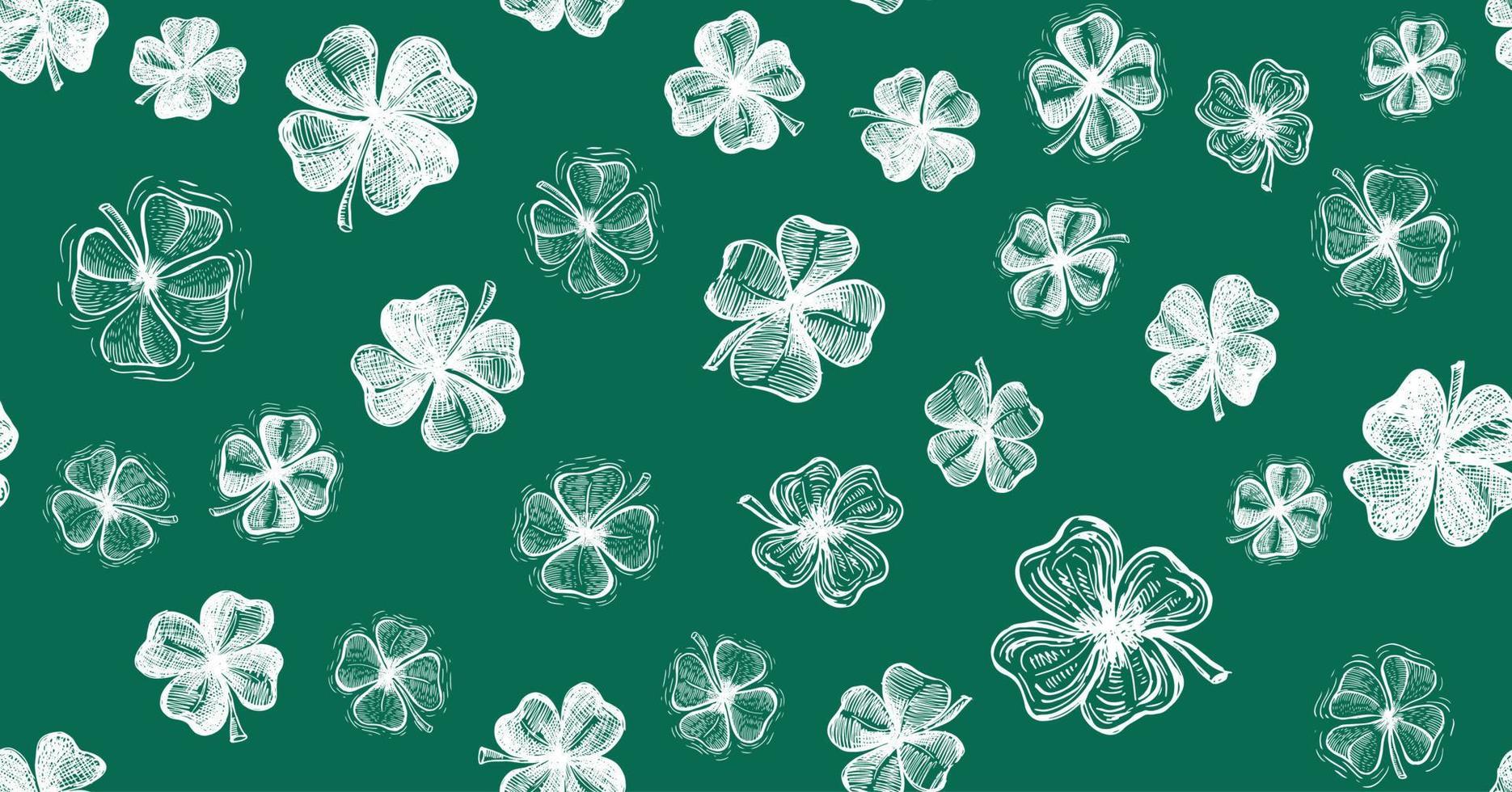 Kleeblatt, st. Patricks Tag. handgezeichnete Illustrationen. Vektor. vektor