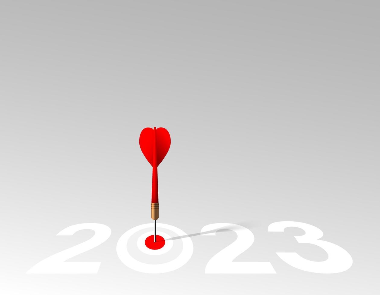 2023 Dartpfeil auf dem Boden vektor