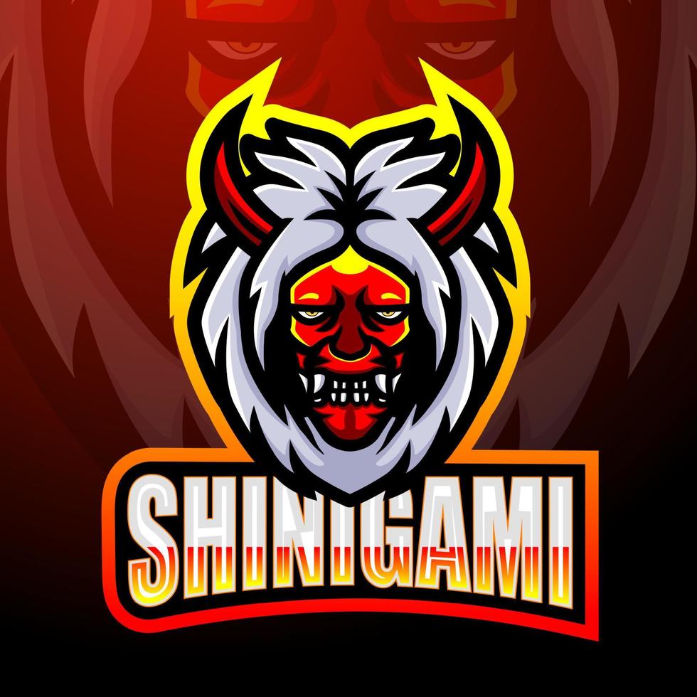 shinigami esport logo maskottchen design vektor