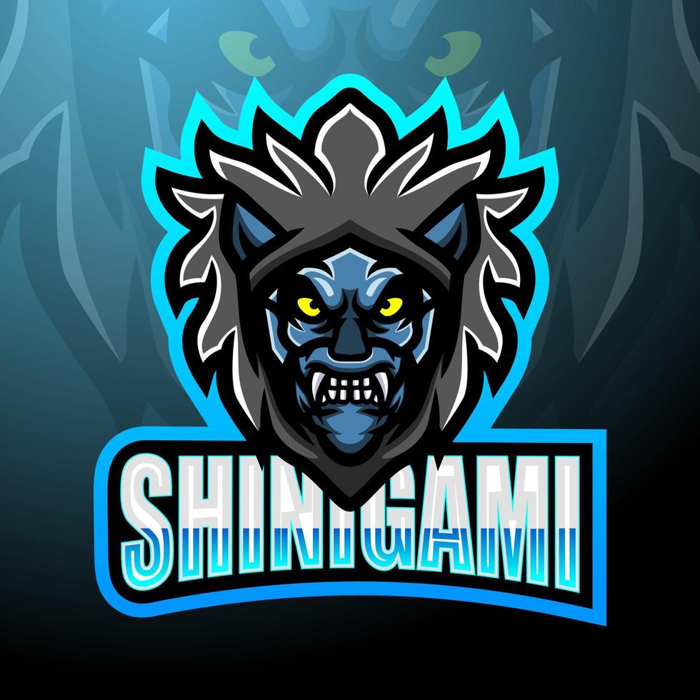 shinigami esport logo maskottchen design vektor