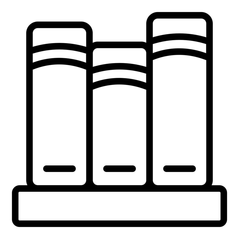Symbol für Bücherregal-Vektorlinie, Symbol für Schule und Bildung vektor