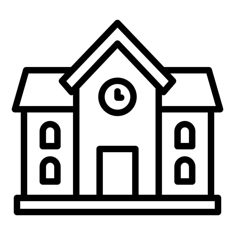 Vektorliniensymbol für Schulgebäude, Symbol für Schule und Bildung vektor