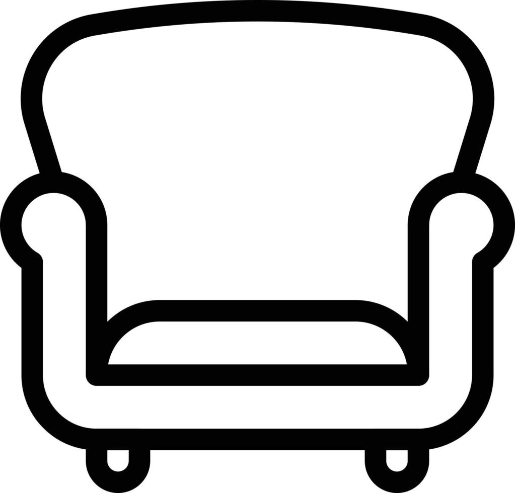 sofasitzvektorillustration auf einem hintergrund. hochwertige symbole. vektorikonen für konzept und grafikdesign. vektor