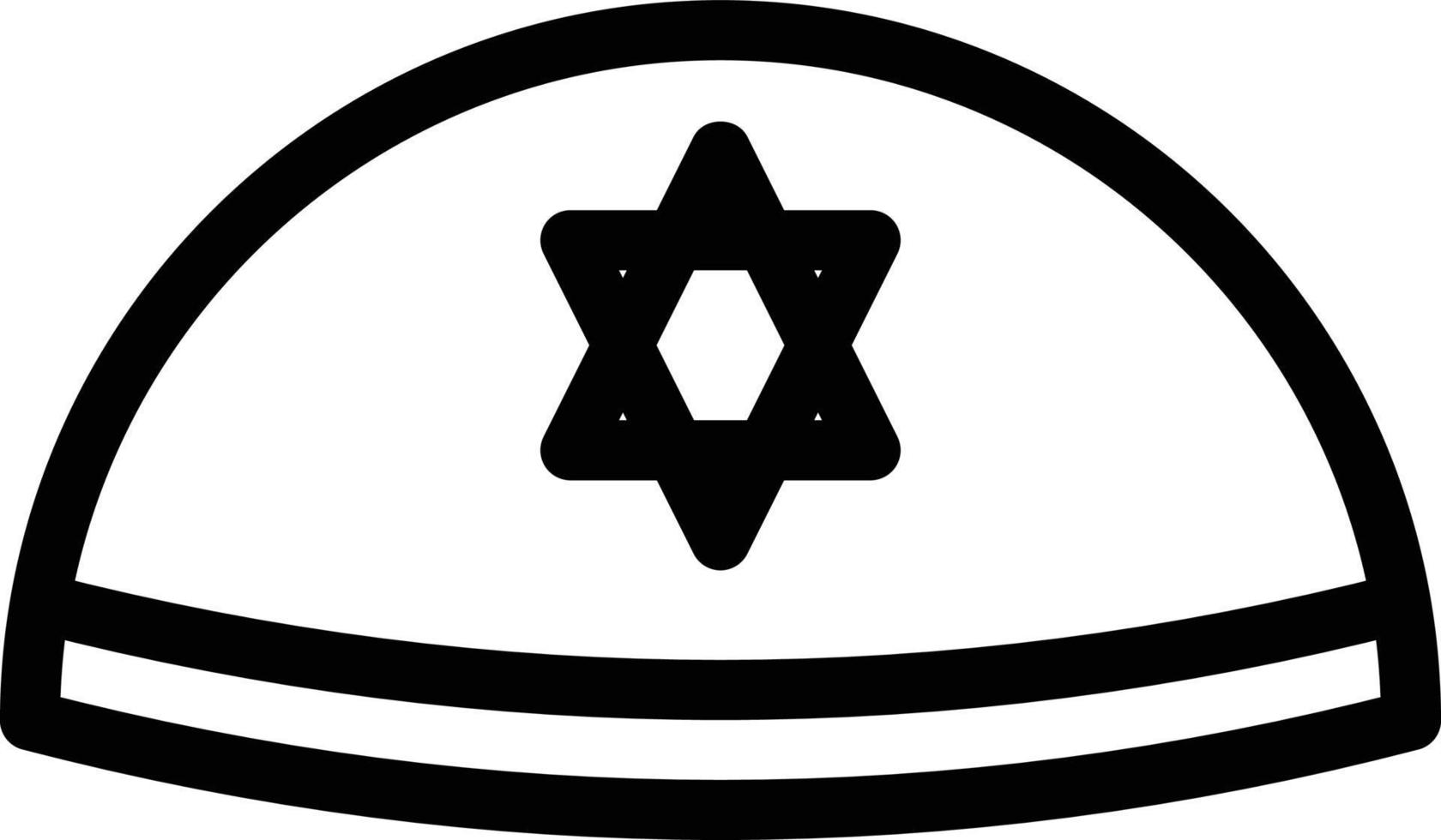 kippah-vektorillustration auf einem hintergrund. hochwertige symbole. vektorikonen für konzept und grafikdesign. vektor