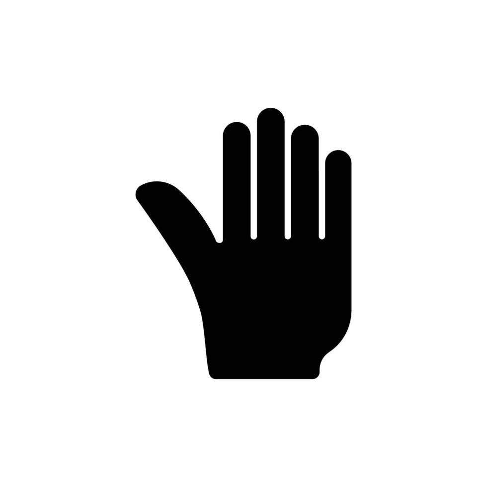 Hand-Symbol. geeignet für Stop-Symbol. solider Icon-Stil. einfaches Design editierbar. Design-Vorlagenvektor vektor