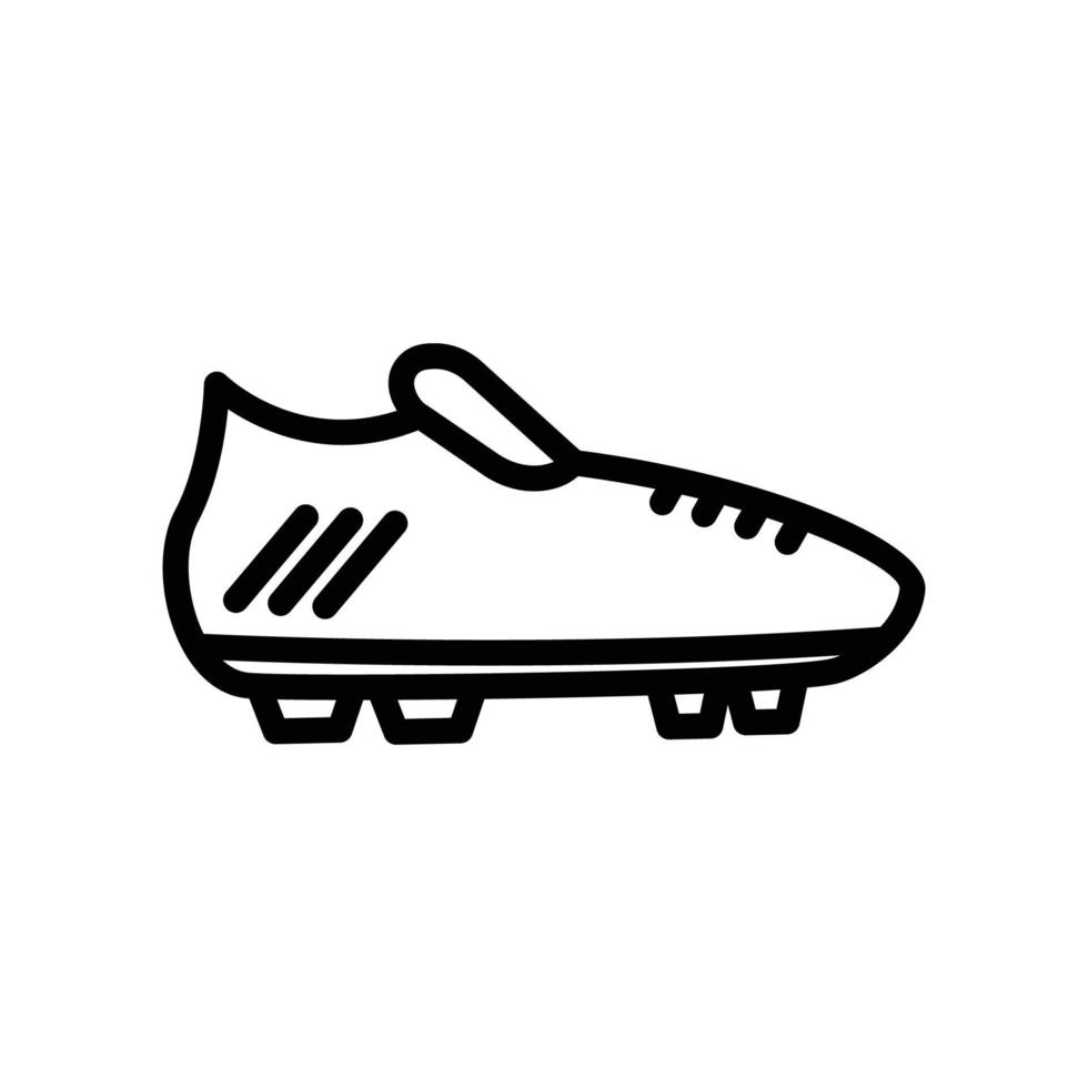 Symbolvektor für Fußballschuhe. Sport, Fußball, Fußball. Liniensymbolstil. einfaches Design editierbar. entwerfen Sie einfache Illustration vektor