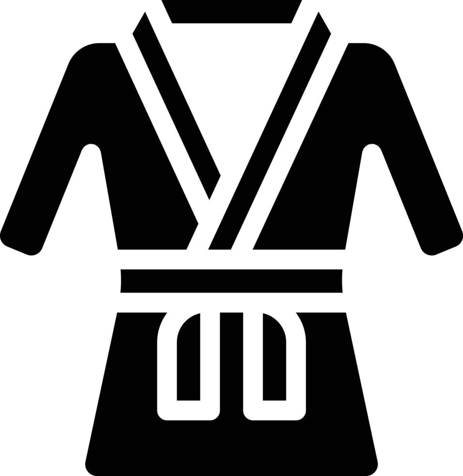 Karate-Kleid-Vektorillustration auf einem Hintergrund. Premium-Qualitätssymbole. Vektorsymbole für Konzept und Grafikdesign. vektor