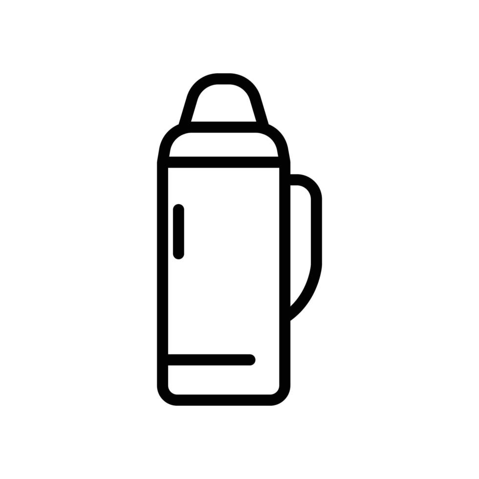 Symbolvektor für Heißwasser-Thermoskanne. heisses Getränk. Liniensymbolstil. einfaches Design editierbar. entwerfen Sie einfache Illustration vektor