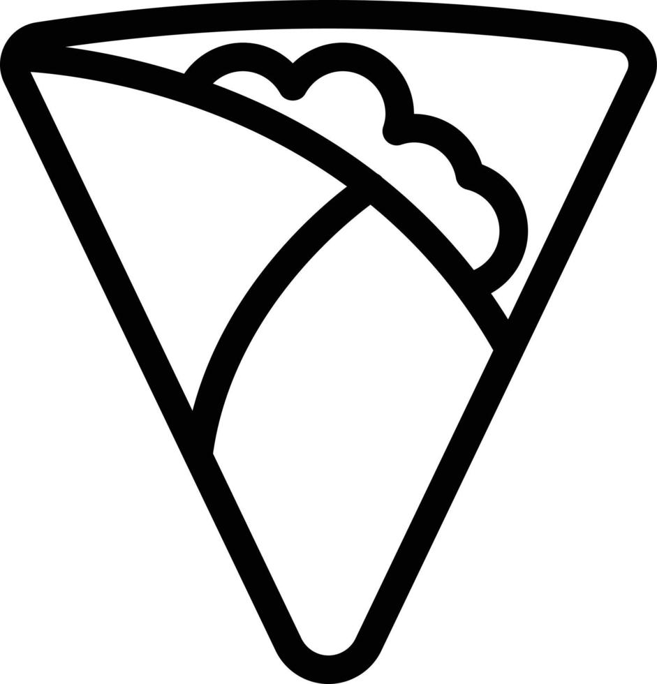 shawarma-vektorillustration auf einem hintergrund. hochwertige symbole. vektorikonen für konzept und grafikdesign. vektor