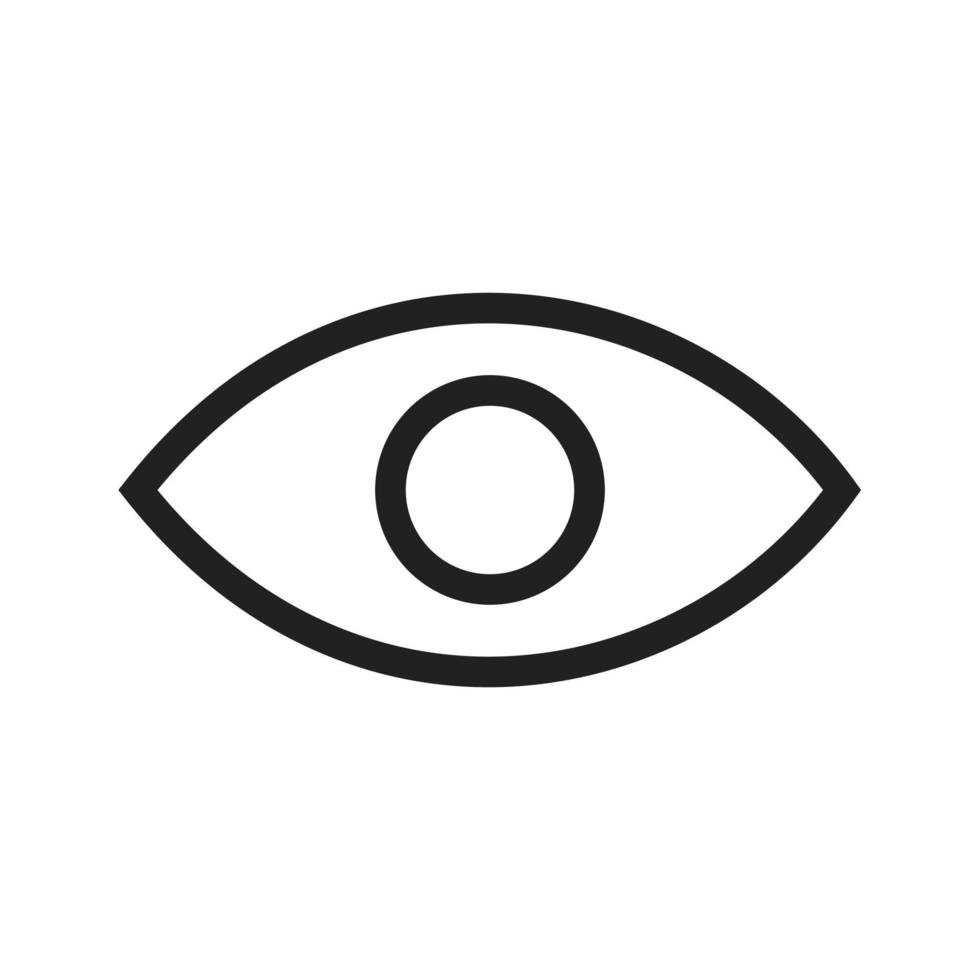 ikon för synlighetslinje vektor