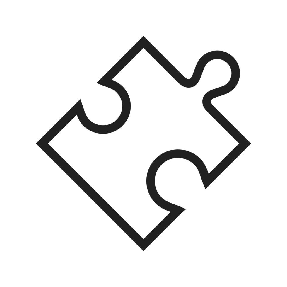 Puzzle-Liniensymbol vektor