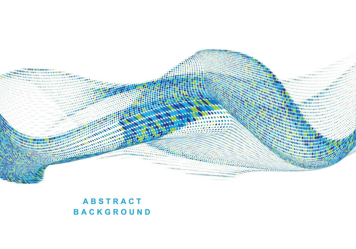 moderna färgglada flödande prickade teknik våg bakgrund vektor