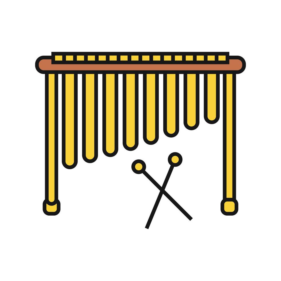 Marimba-Farbsymbol. isolierte Vektorillustration vektor