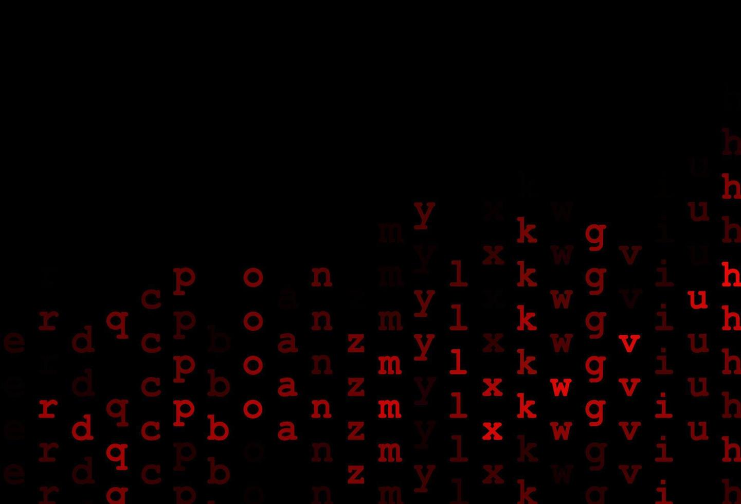 dunkelgrüne, rote Vektorvorlage mit isolierten Buchstaben. vektor