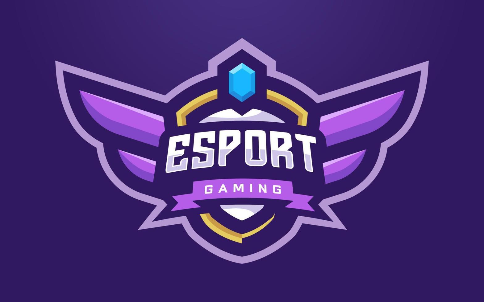 Esports-Logo-Vorlage für Gaming-Team oder Turnier vektor