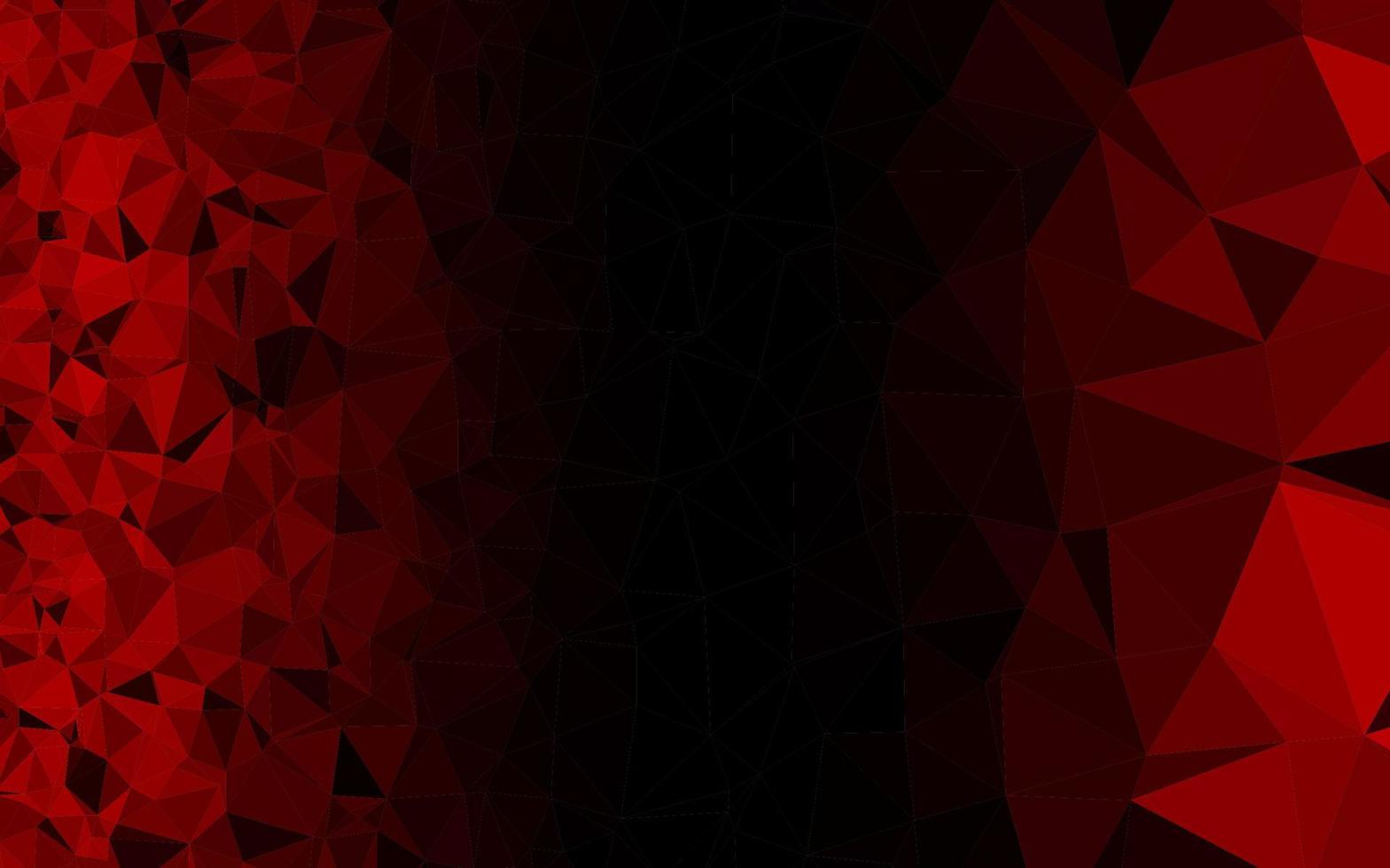 mörk röd vektor triangel mosaikomslag.
