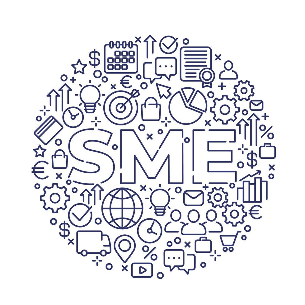 små och medelstora företag, vektorkonst vektor