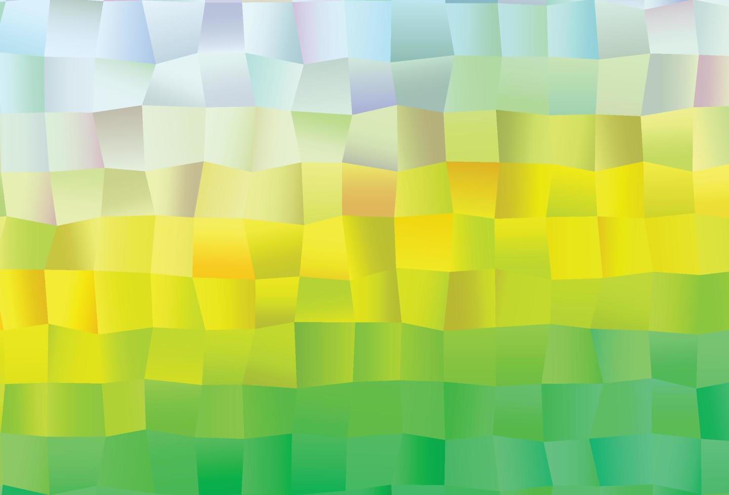 ljusgrönt, gult vektormönster med kristaller, rektanglar. vektor