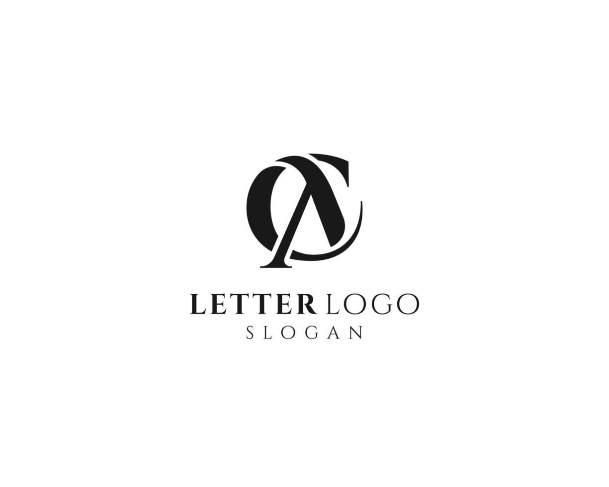 abstrakt ac bokstav logo-ca logotyp design, vektor logotyp design