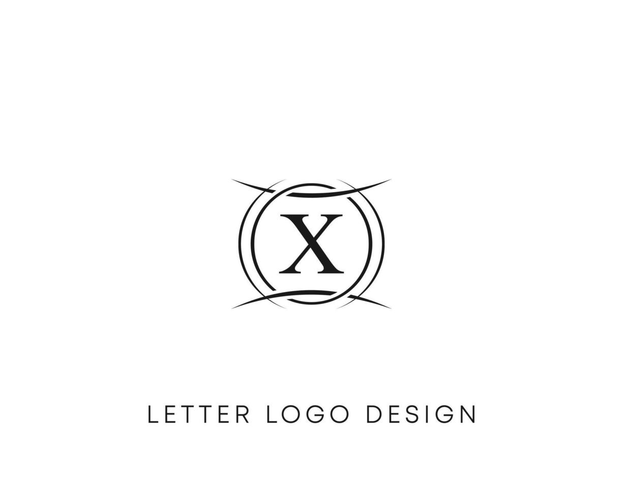 abstrakt bokstav x logotypdesign, bokstavslogotyp i minimalistisk stil, text x ikon vektordesign vektor