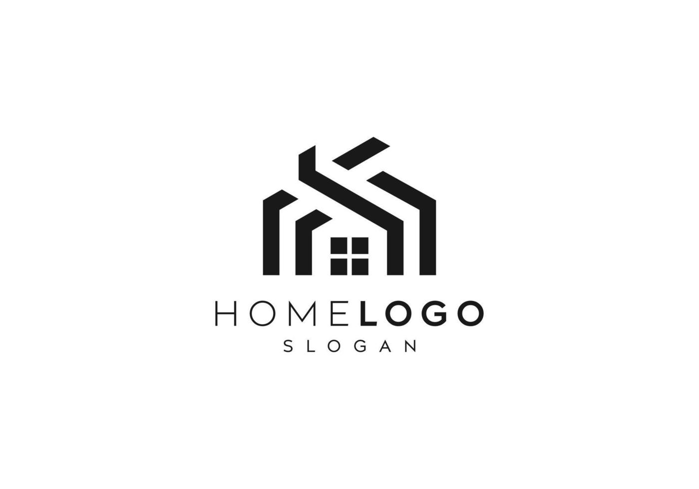 abstraktes Home-Logo-Design, Haus-Symbol, Home-Symbol-Vektor-Logo-Design vektor