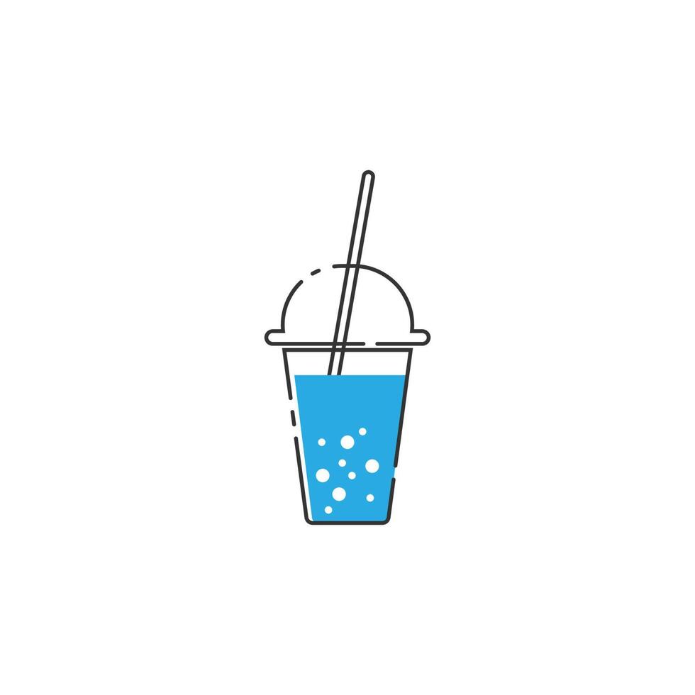 sommar drink ikon logotyp design illustration mall vektor