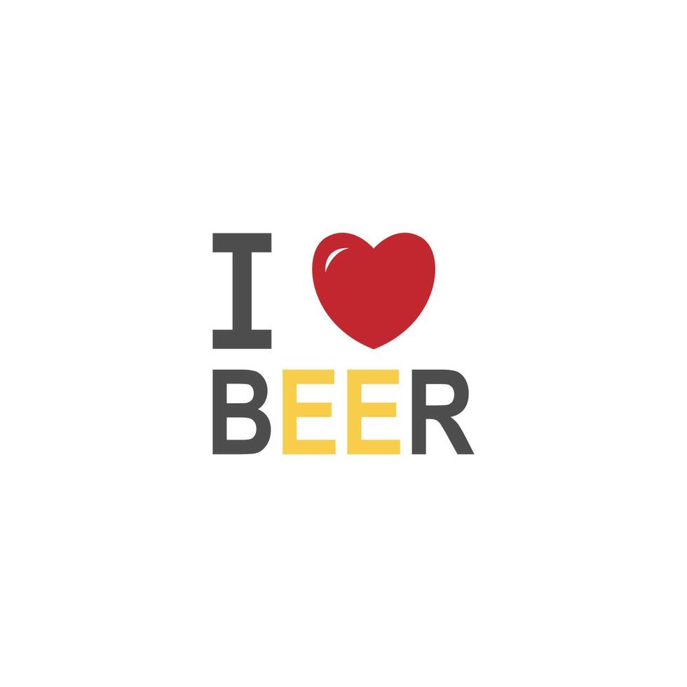 Bier Symbol Logo Design Illustration Vorlage Vektor