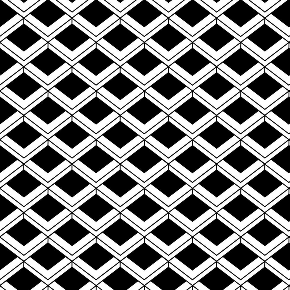 nahtloser Art-Deco-Schwarz-Weiß-Muster-Vektorhintergrund vektor