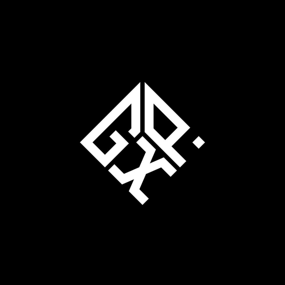 gxp-Brief-Logo-Design auf schwarzem Hintergrund. gxp kreatives Initialen-Buchstaben-Logo-Konzept. gxp Briefgestaltung. vektor