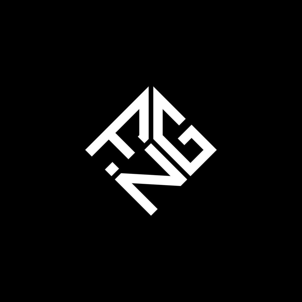 fng brev logotyp design på svart bakgrund. fng kreativa initialer bokstavslogotyp koncept. fng bokstavsdesign. vektor